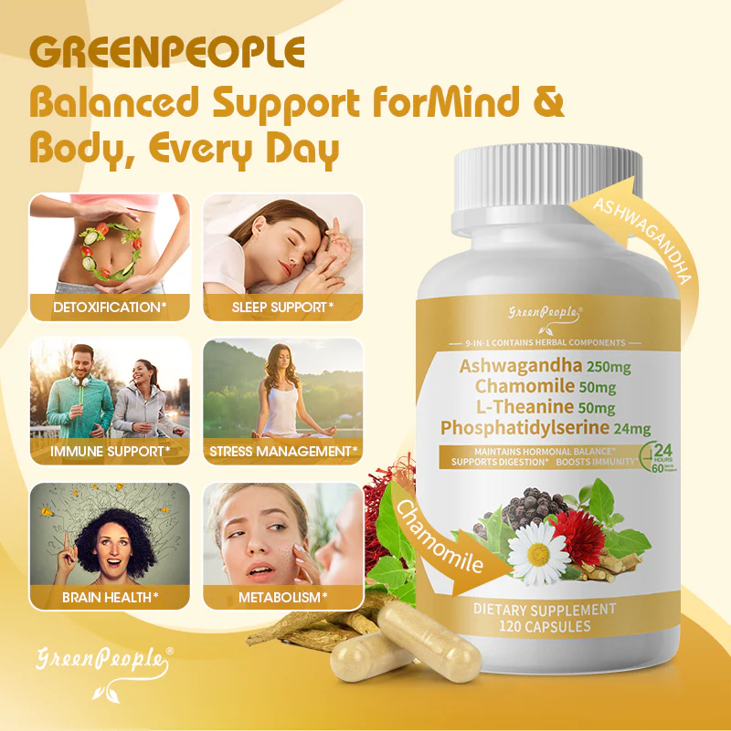 Cortisol Balance Support Vegan Capsules– 5000mg Ashwagandha + Magnesium Glycinate - Image 4