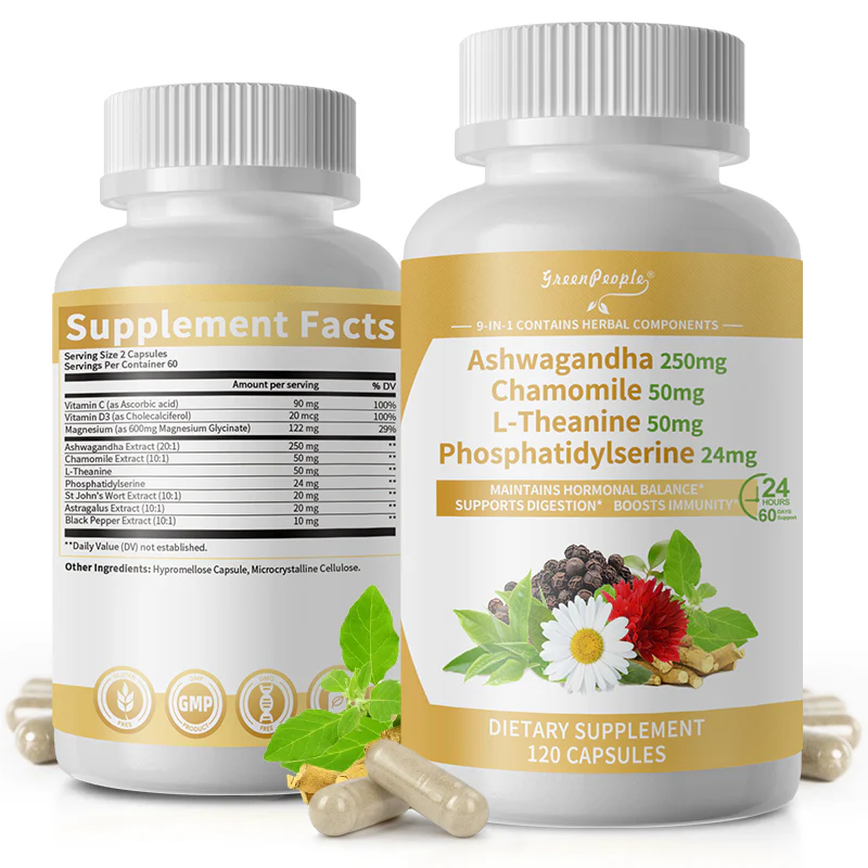 Cortisol Balance Support– 5000mg Ashwagandha + Magnesium Glycinate - 120 Vegan Capsules - Image 8