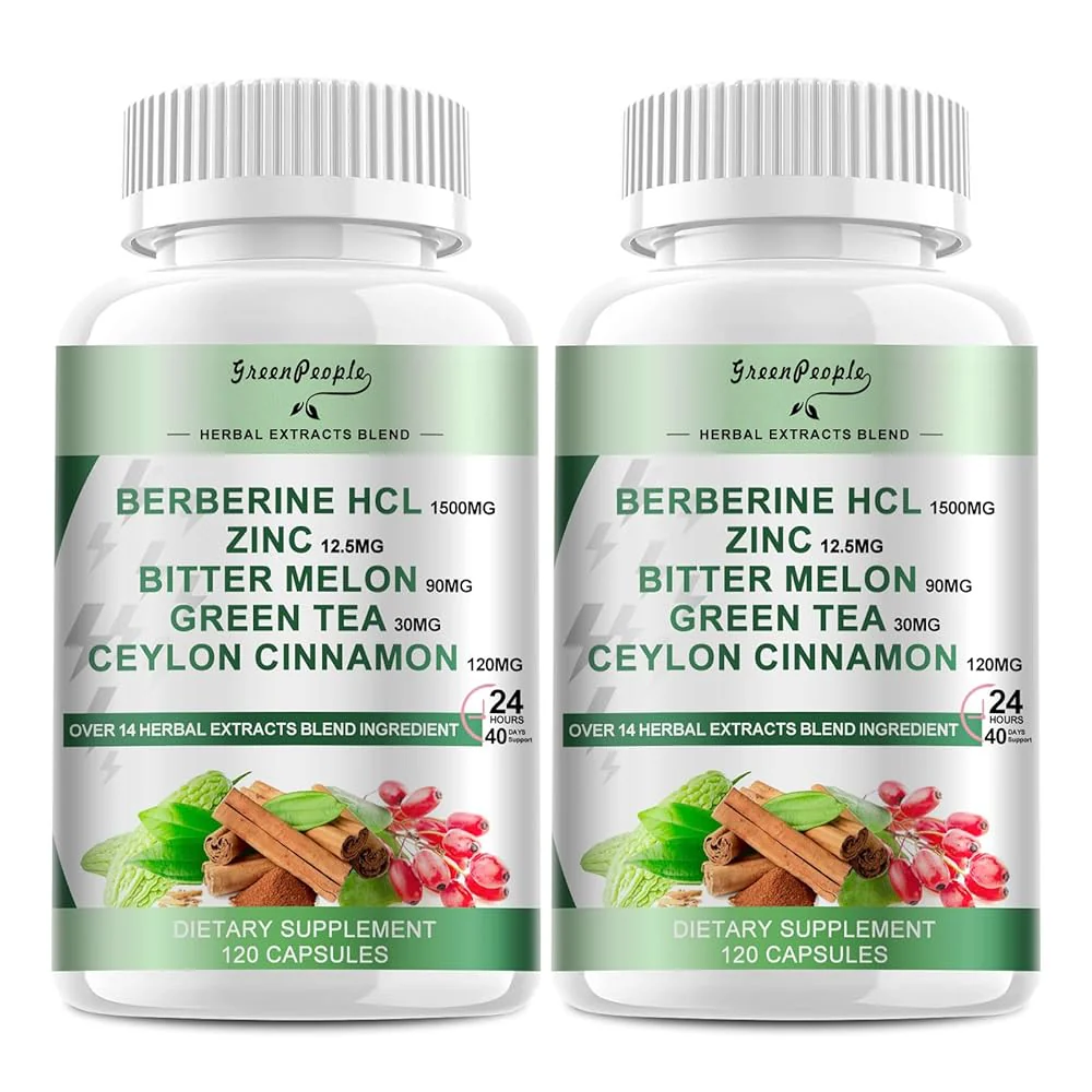 GreenPeople Berberine 1500mg Supplement with Ceylon Cinnamon Bitter Melon/Artichoke Extracts & Natural Herbs for Immune Support - Image 12