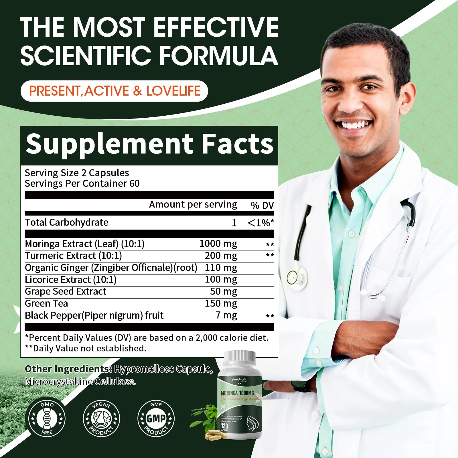Liposomal Moringa Capsules 1500mg – 98% Absorption Superfood Supplement | Immune, Gut, Energy, Skin Support – 120 Vegan Capsules, Non-GMO - Image 5