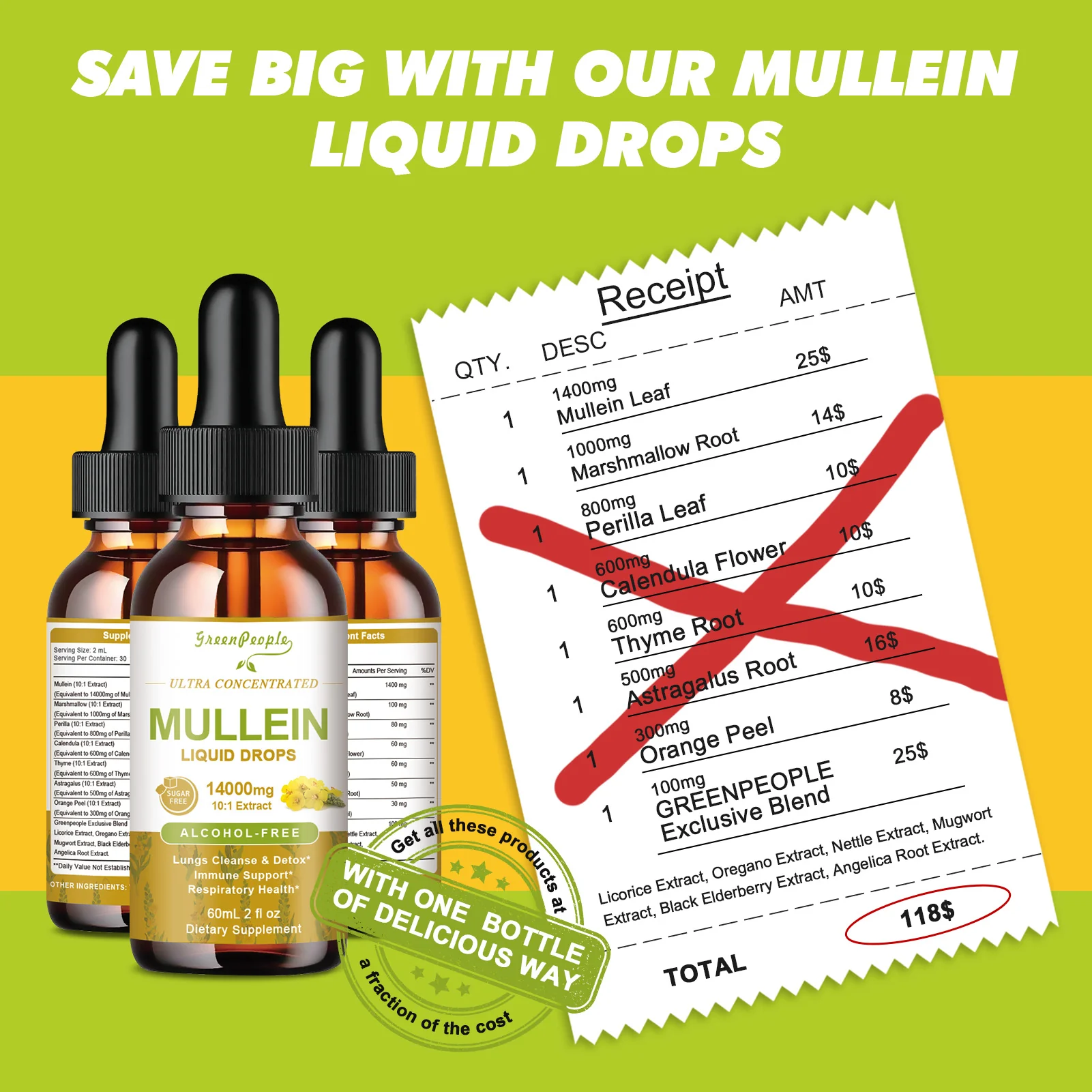 GREENPEOPLE Mullein Flavor Drops Supplement with Calendula & Elderberry - Image 9