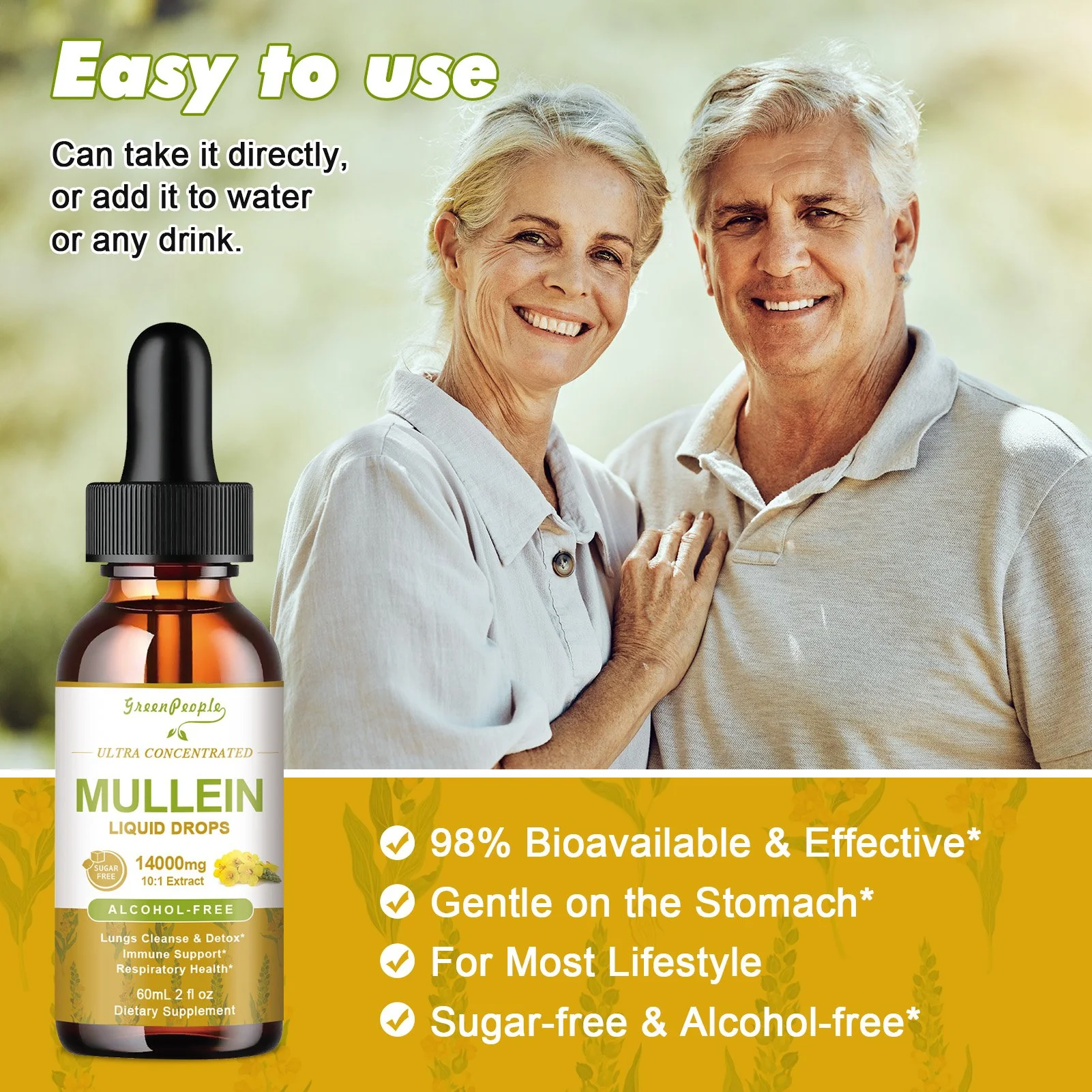 Mullein Leaf Liquid Drops – 13-in-1 Lung & Immune Herbal Formula, 2oz - Image 11