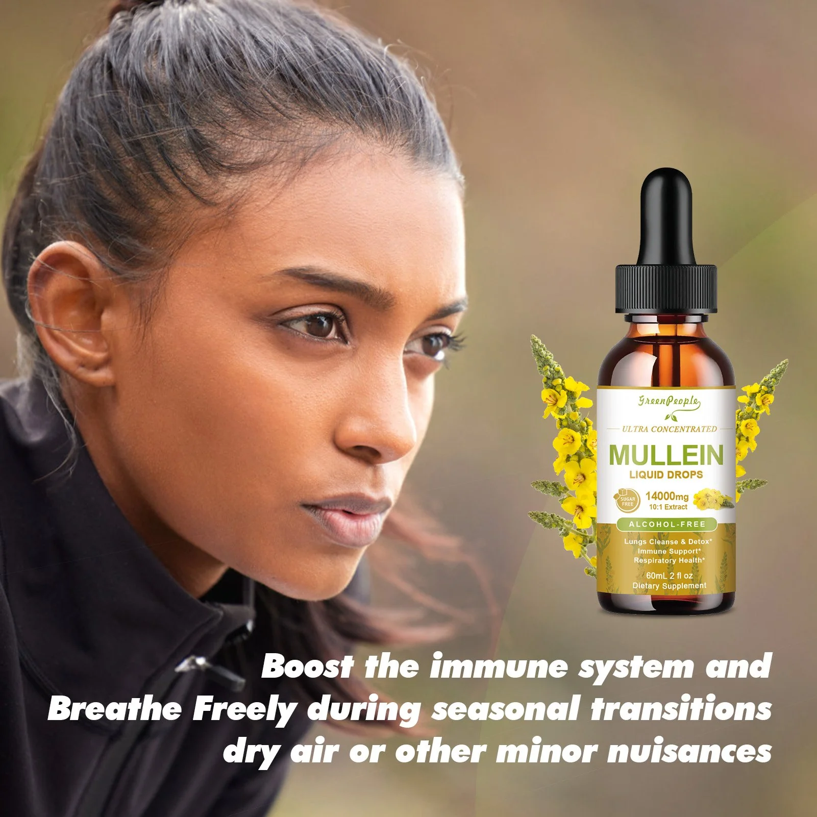 Mullein Leaf Liquid Drops – 13-in-1 Lung & Immune Herbal Formula, 2oz - Image 6