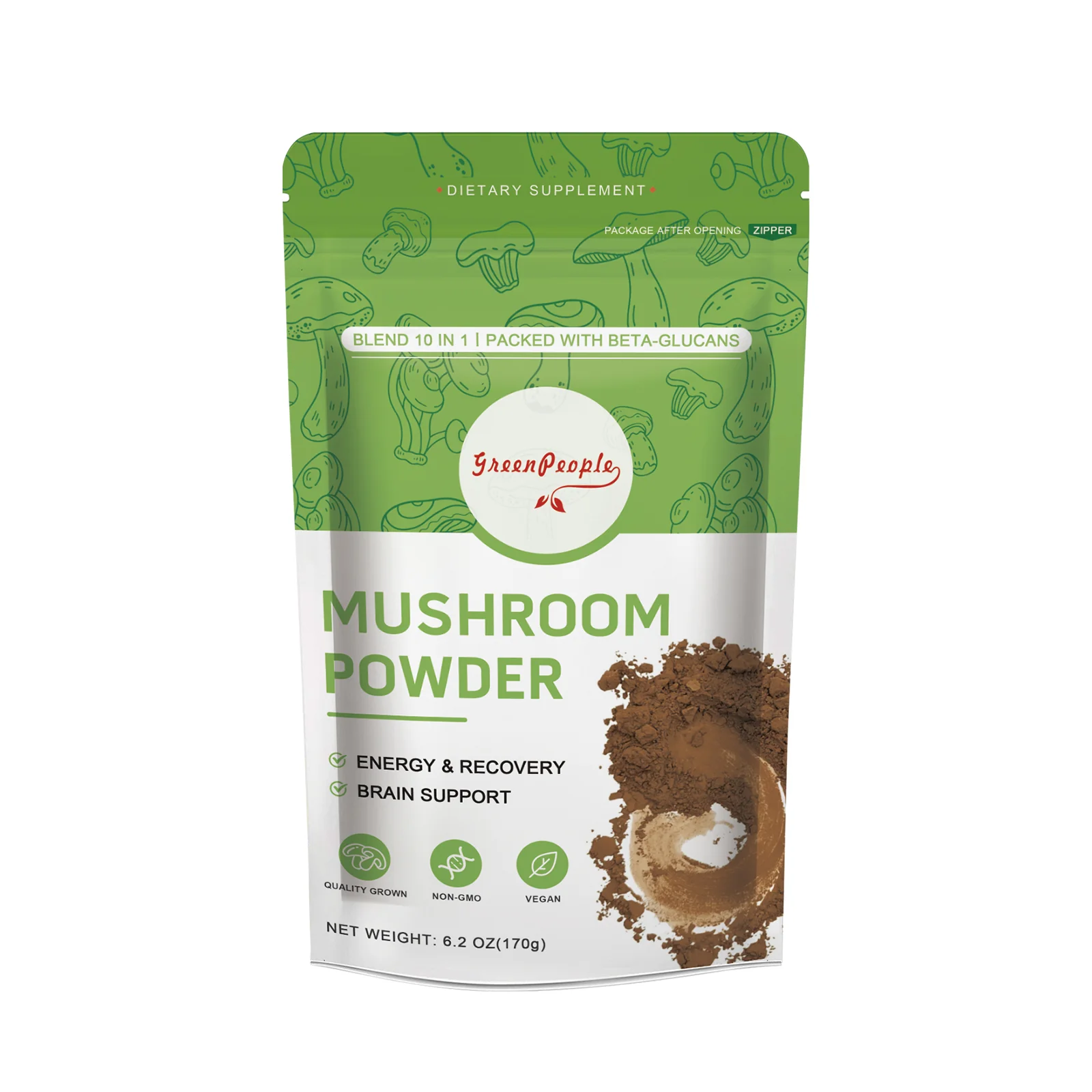 GREENPEOPLE Mushroom Blend Powder Supplement for Coffee & Smoothies - Image 12