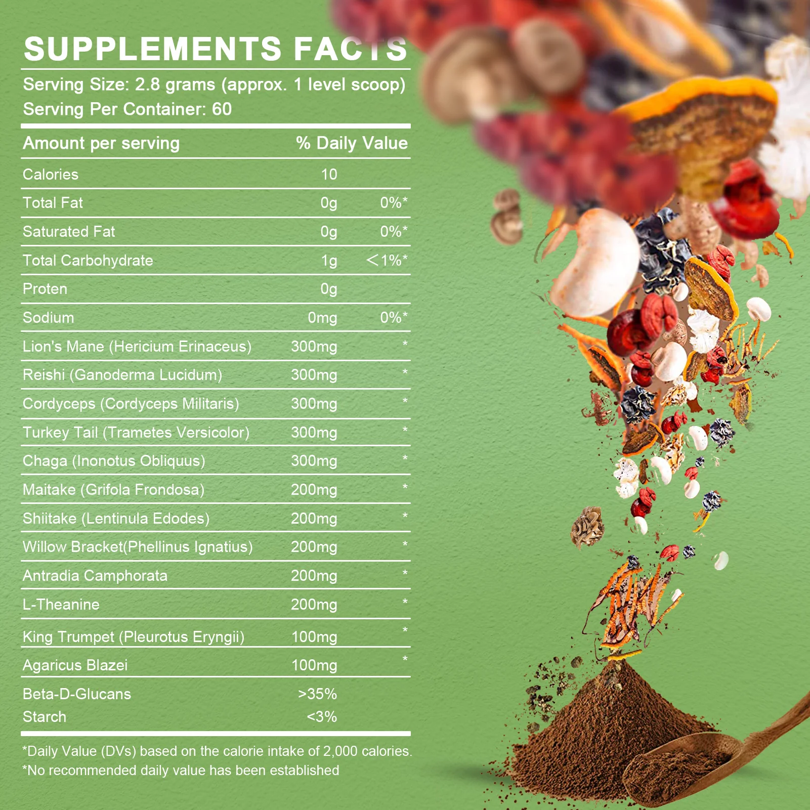 GREENPEOPLE Mushroom Blend Powder Supplement for Coffee & Smoothies - Image 20