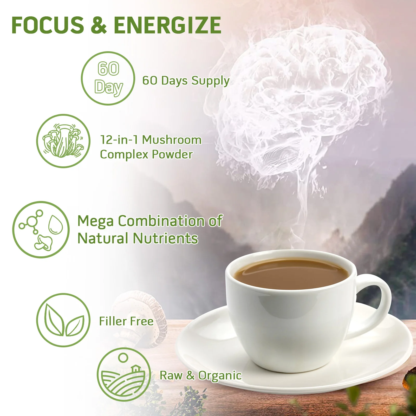 GREENPEOPLE Mushroom Blend Powder Supplement for Coffee & Smoothies - Image 8