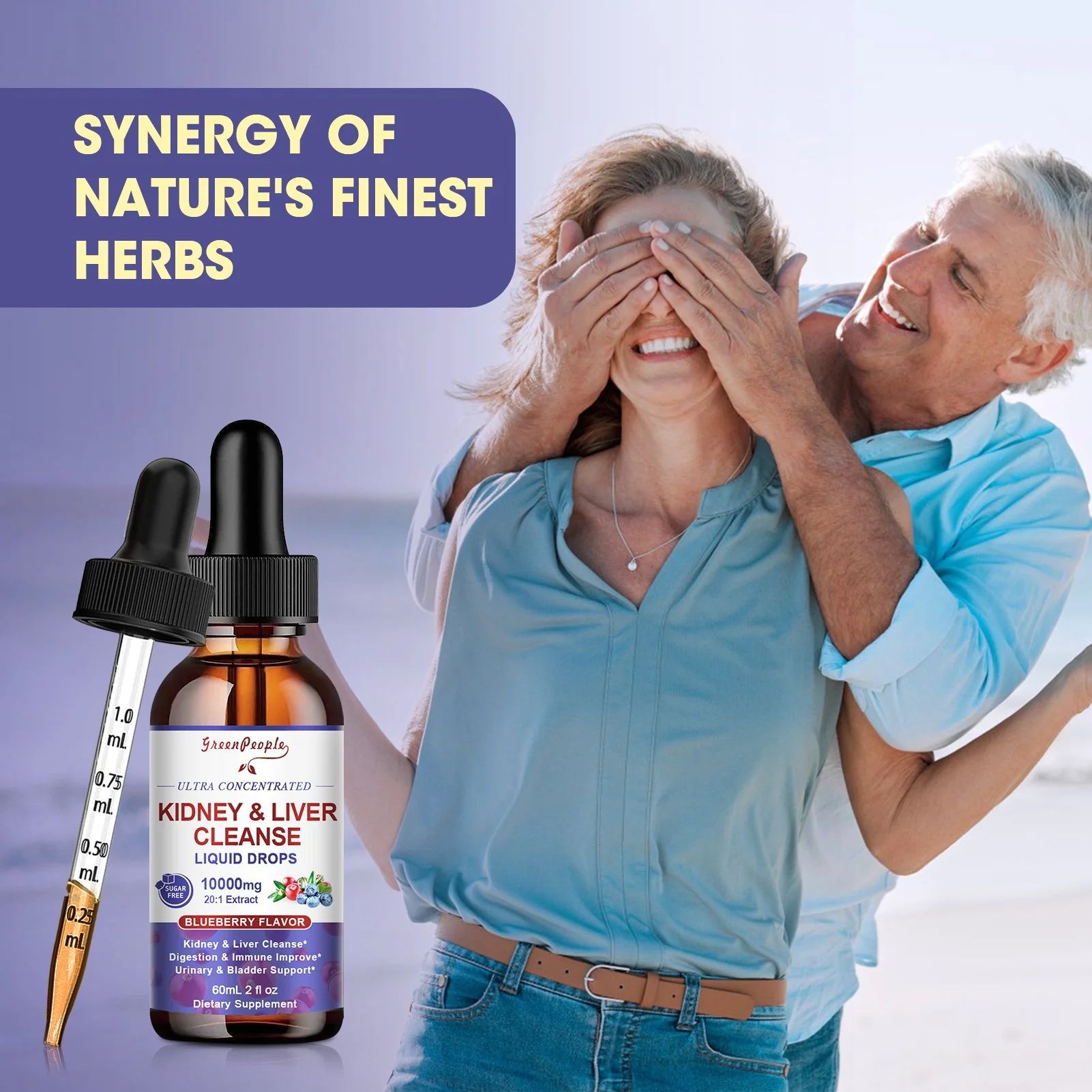 Kidney & Liver Cleanse Liquid Drops Blueberry Flavor for Digest - Image 5