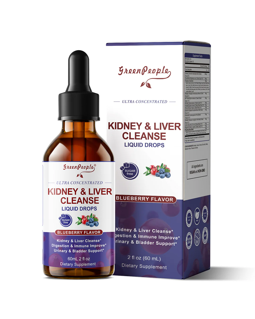 Kidney & Liver Cleanse Liquid Drops Blueberry Flavor for Digest - Image 9