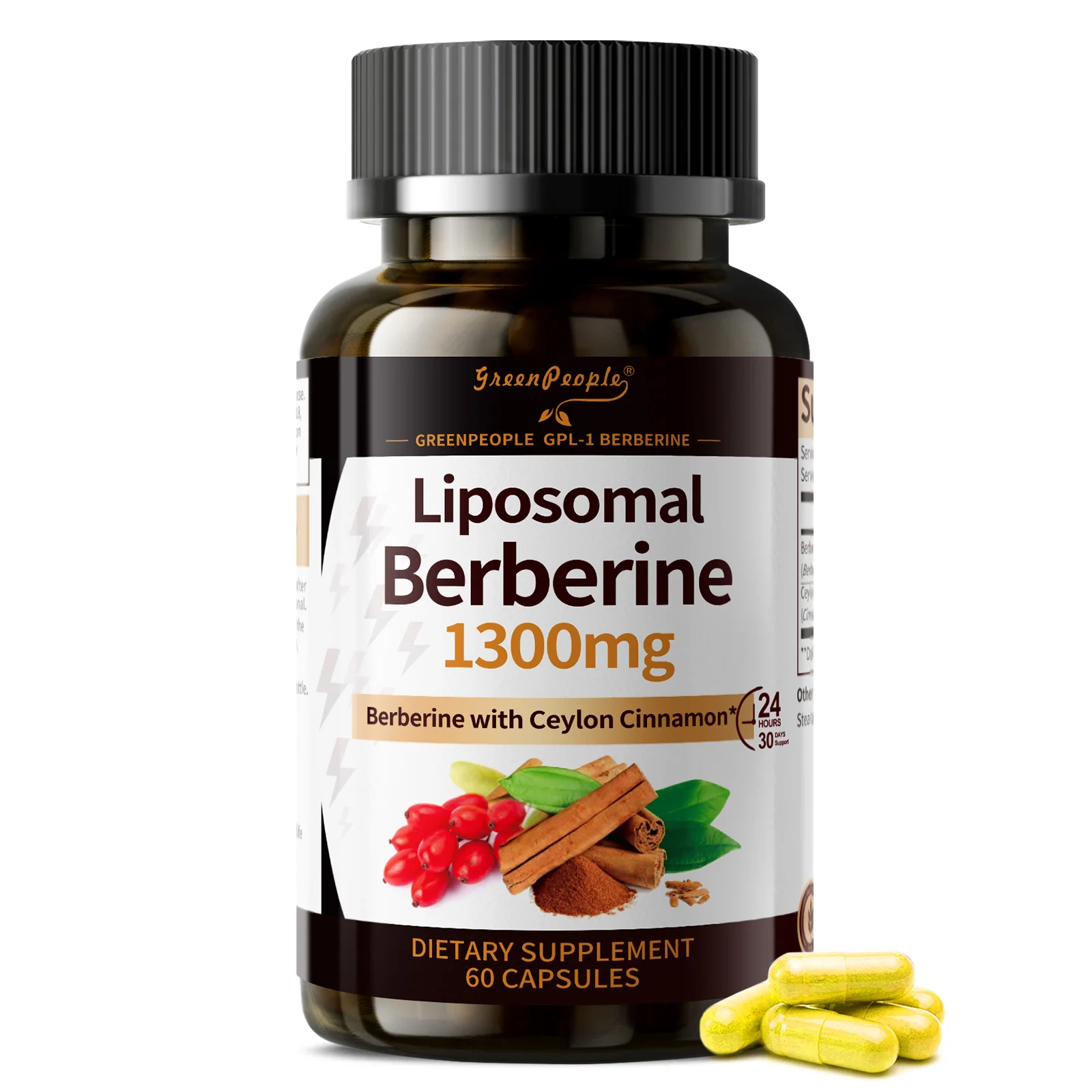 Liposomal Berberine HCl 1300mg with Ceylon Cinnamon – High Absorption, AMPK & GLP-1 Activator – 60 Vegan Capsules - Image 17