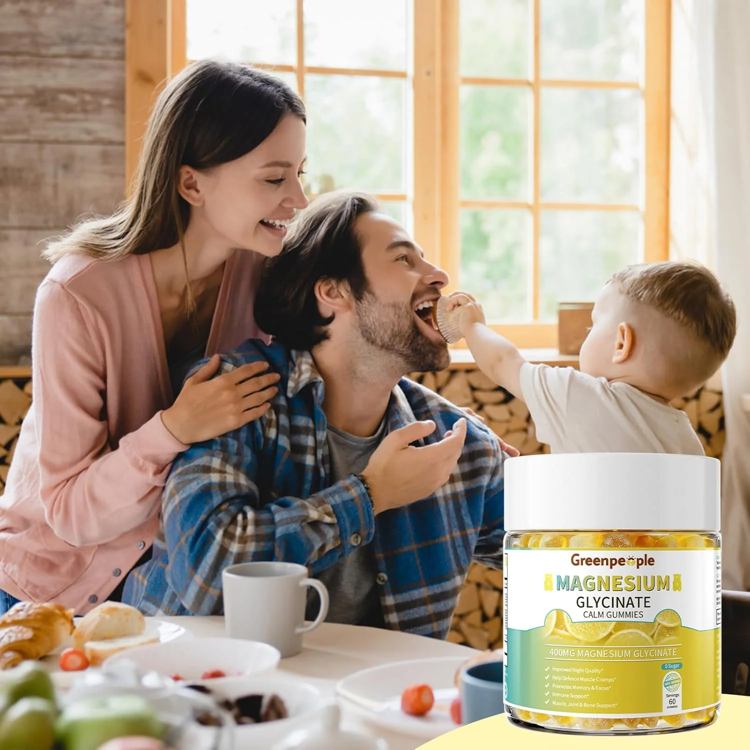 GreenPeople Sugar-Free Magnesium Glycinate Gummies – 400mg Advanced Calm & Sleep Support with Vitamin D3, B6 & Calcium (60 Count) - Image 9
