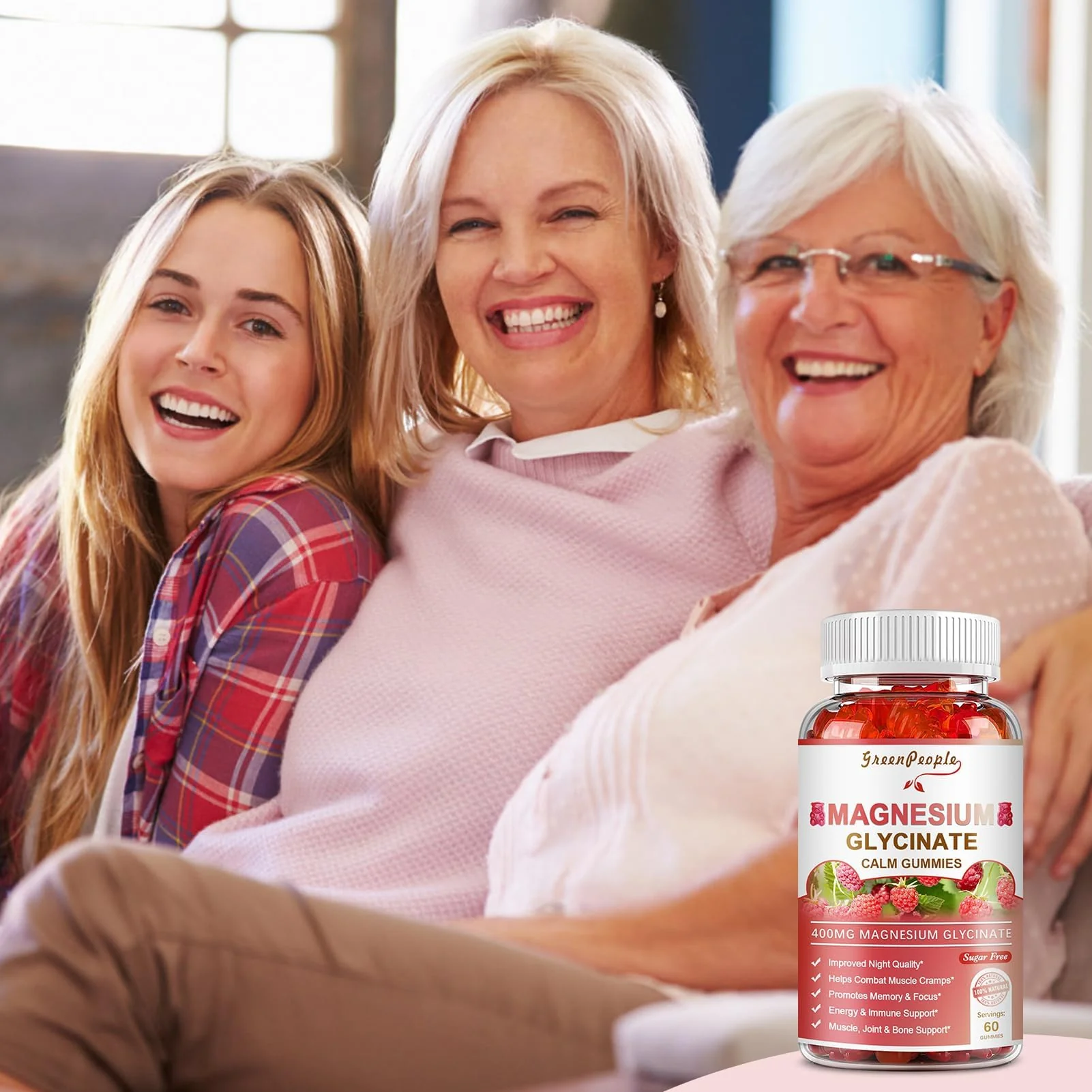 GreenPeople Magnesium Calm Gummies – Natural Raspberry, Sleep Support, Vegan & Sugar-Free - Image 8