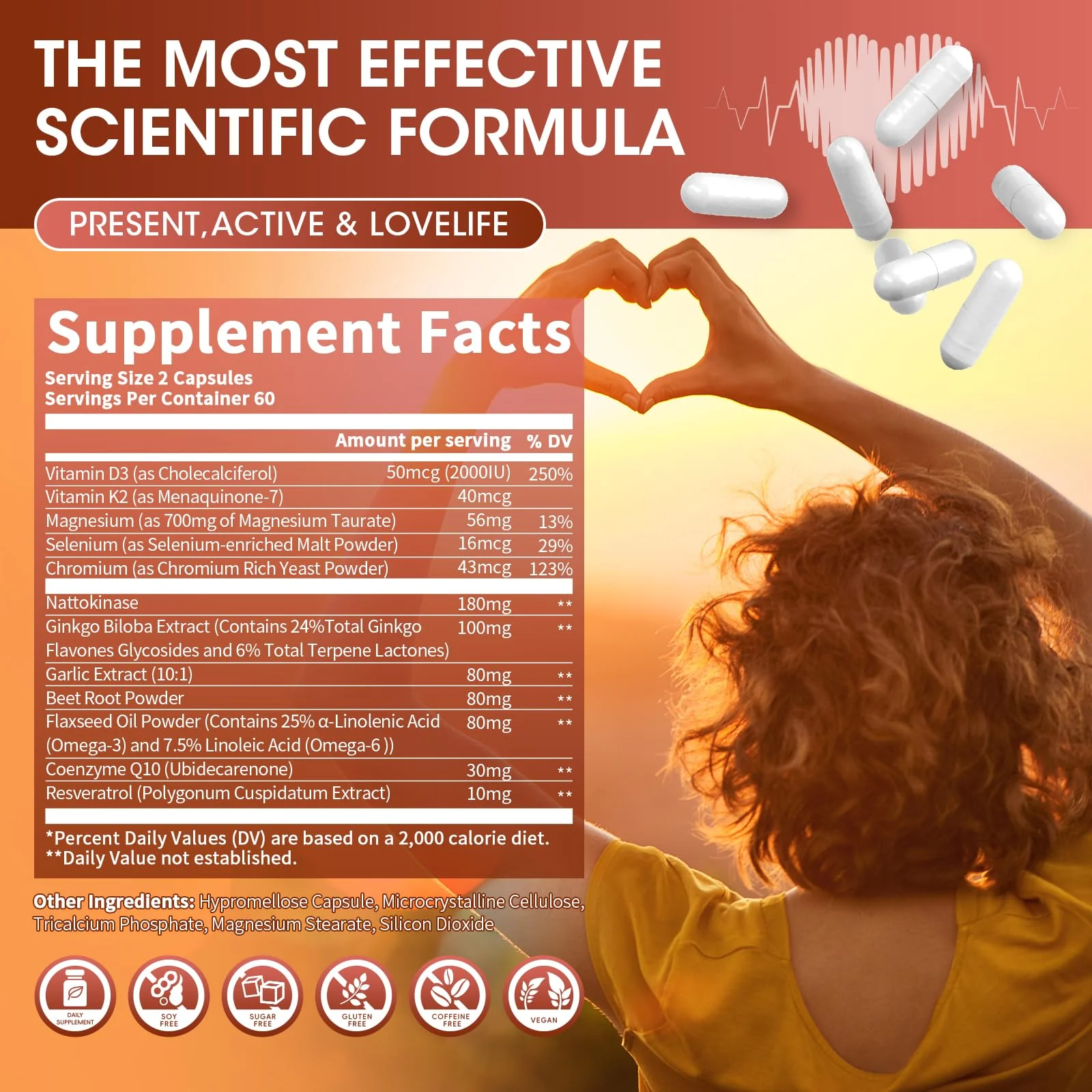 Magnesium Taurate Capsules, 12-in-1 Complex - Cardiovascular Health, Pressure Support, Immune Support, Absorption Magnesium Supplement for Women and Men,120 Capsules - Image 6