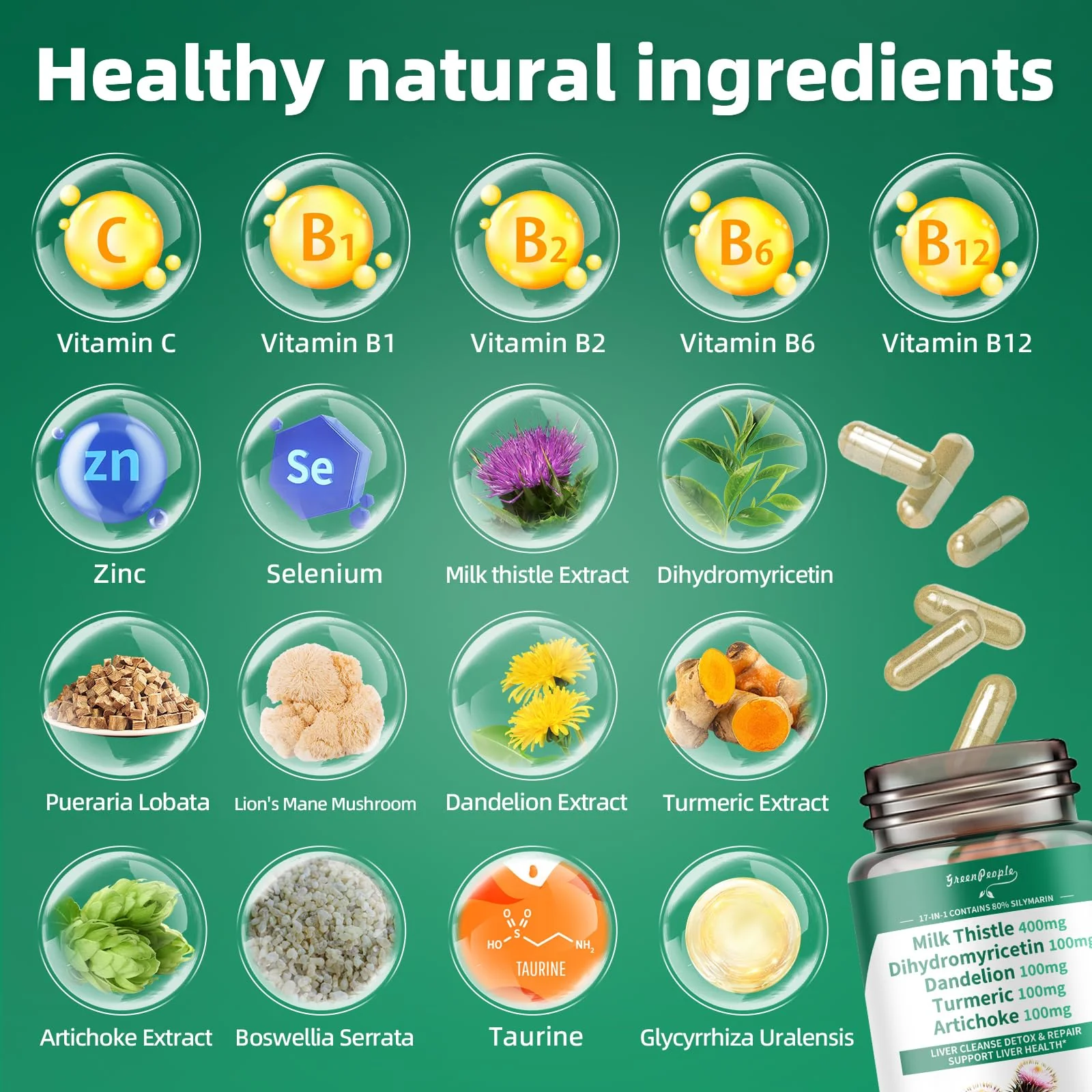 Milk Thistle Liver Detox & Repair Capsules 90pcs 2 Packs - Image 6