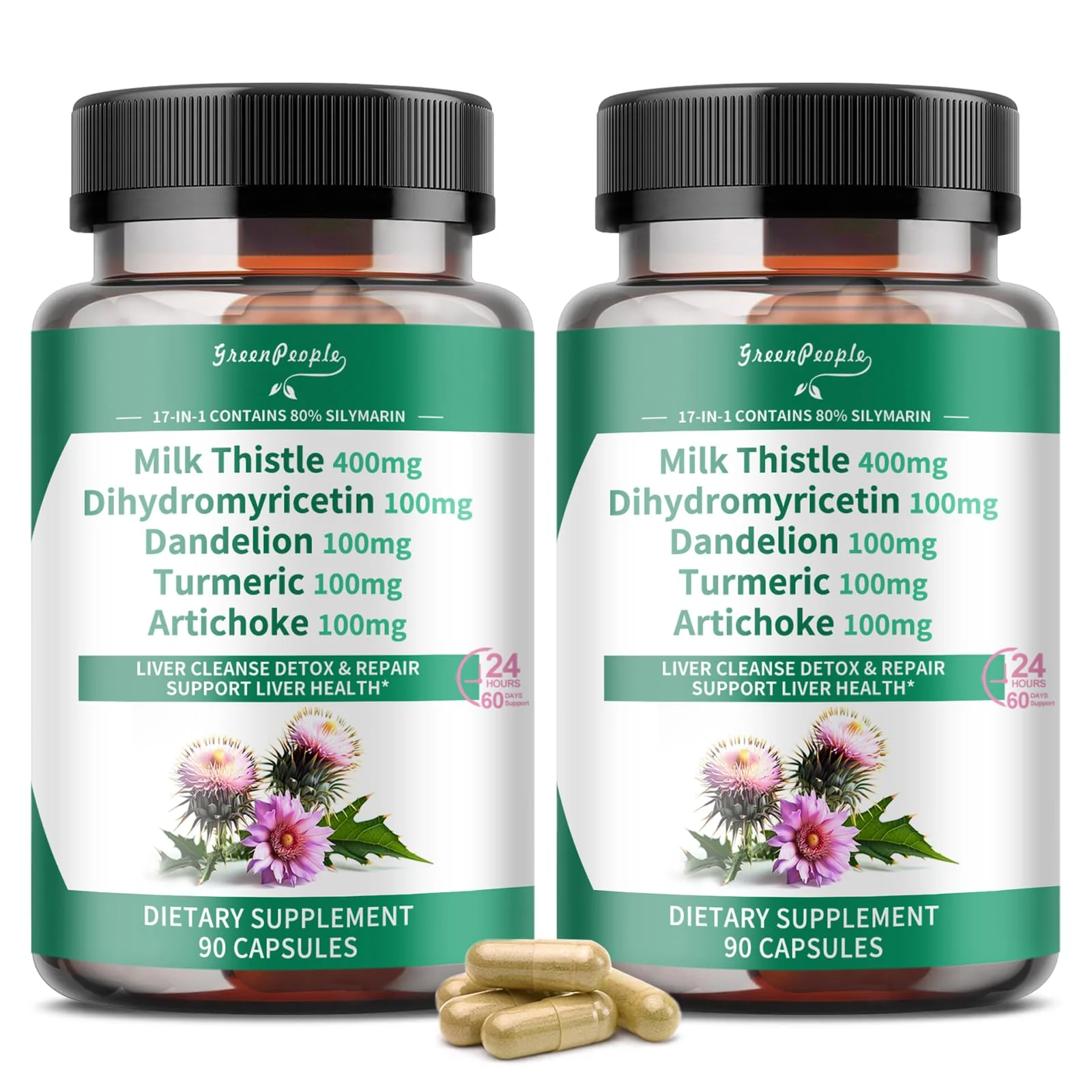 Milk Thistle Liver Detox & Repair Capsules 90pcs 2 Packs - Image 8