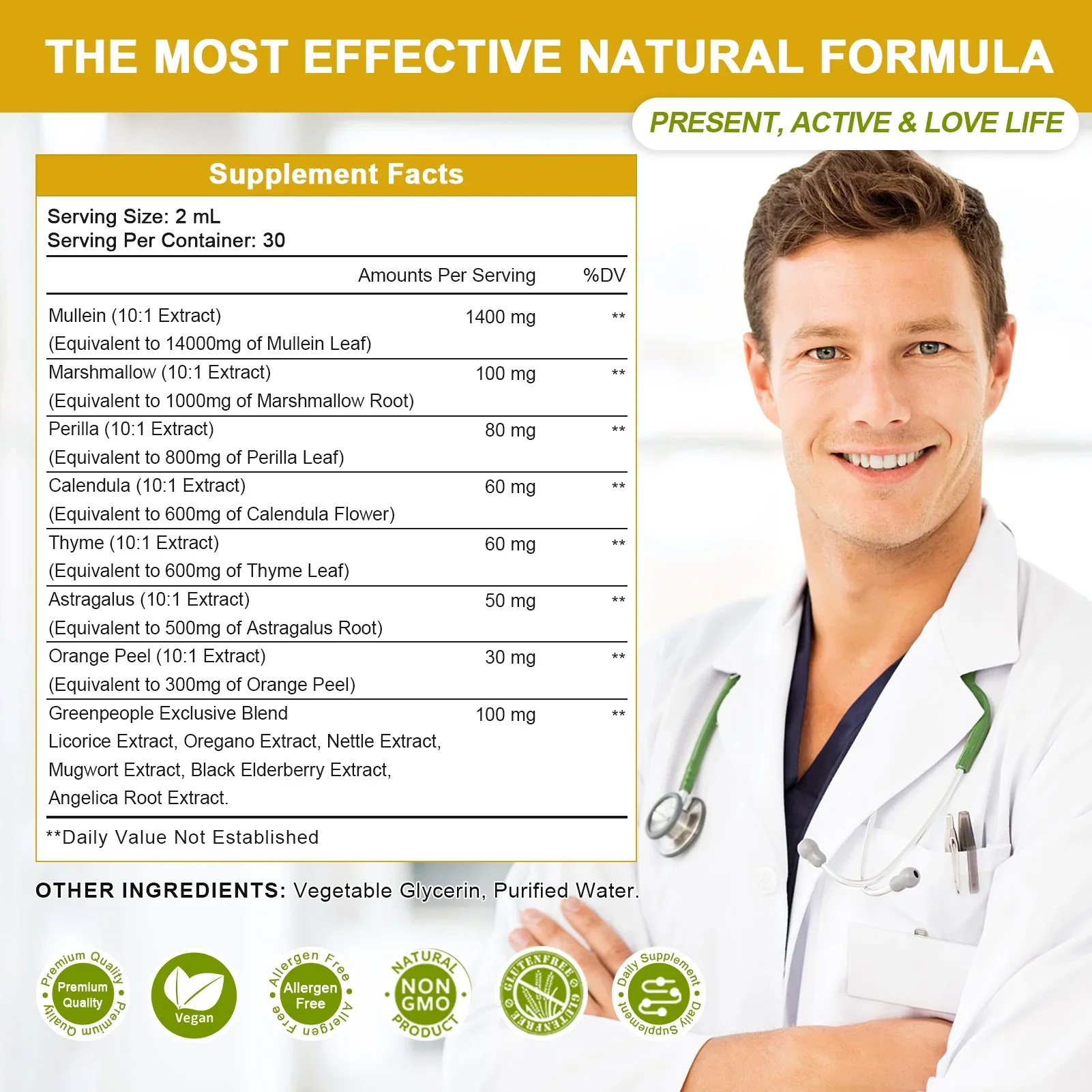 Mullein Leaf Extract Liquid Drops | 60ml - Image 3