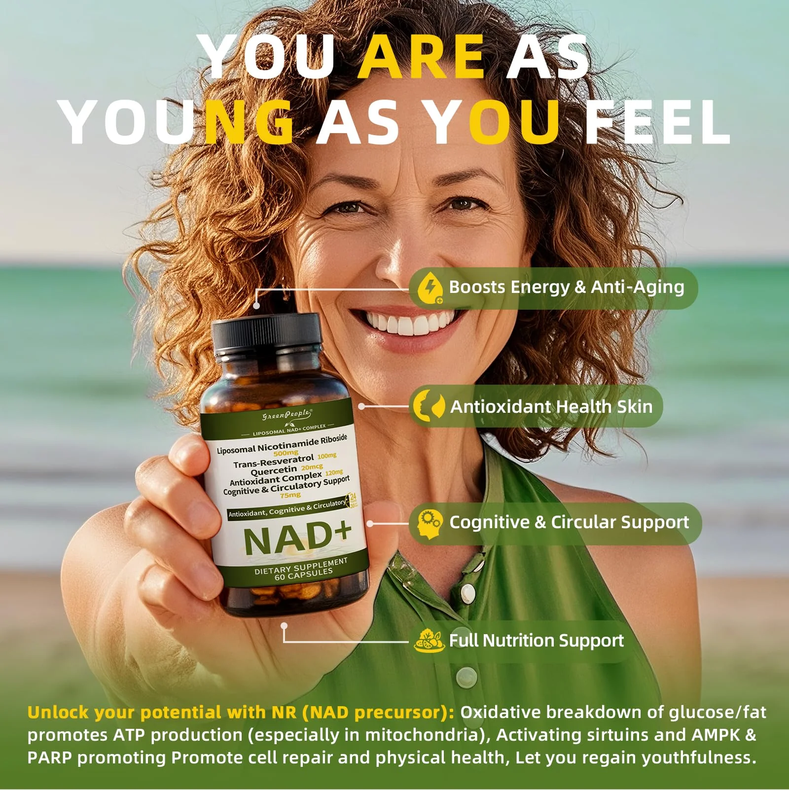 NAD+ Supplement Vegan Capsules with Resveratrol – 20-in-1 Liposomal Nicotinamide Riboside Formula for Cellular Repair, Energy & Anti-Aging - Image 6